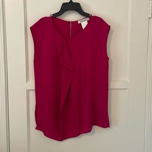 MaxMara Fuschia Silk Sleeveless Top